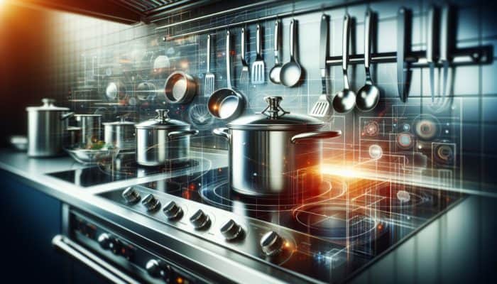 Why Stainless Steel Tongs Are a Must-Have: Sleek kitchen with durable stainless steel pots, pans, utensils, resistant to rust and corrosion.